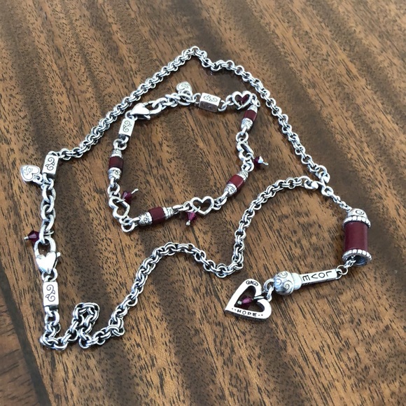 Vintage Brighton Heart Song Red Hope Necklace & bracelet - Picture 14 of 15